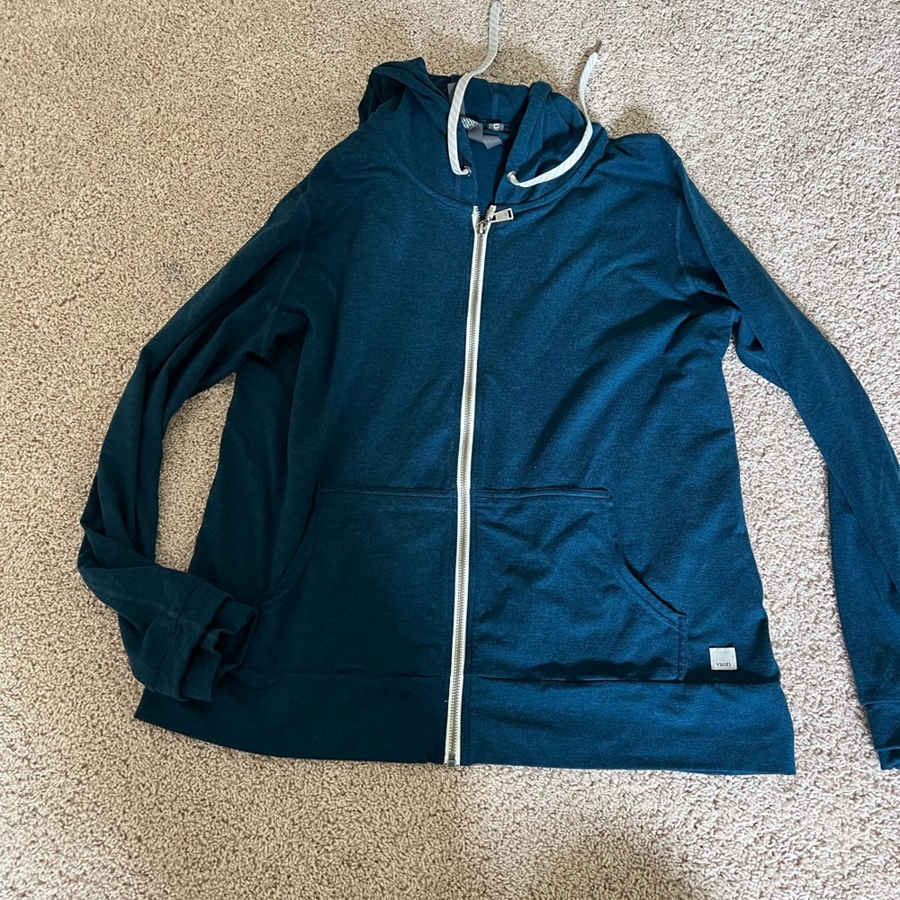 Vuori Deep Blue Zip-Up Hoodie